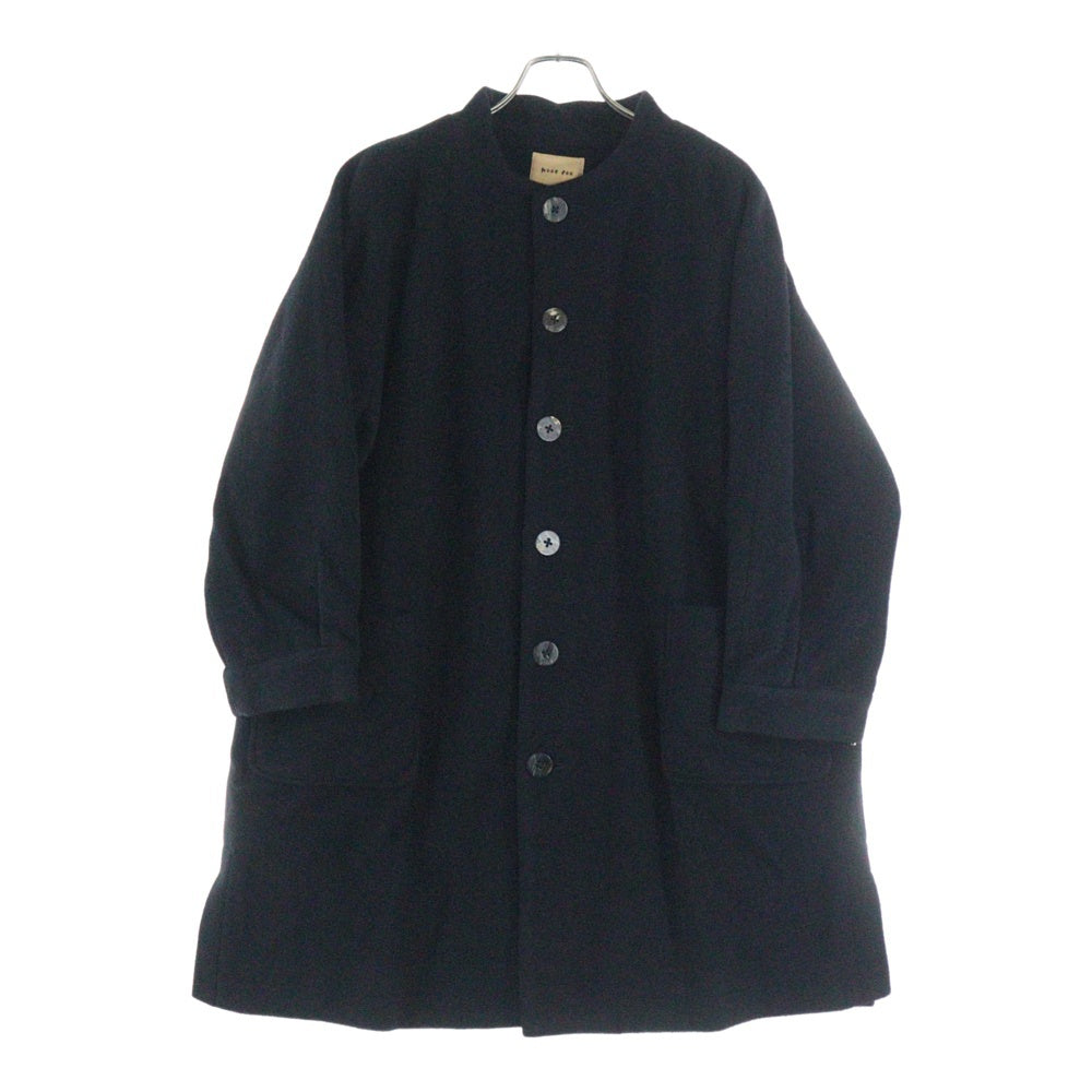 NO BRAND(ノーブランド) MOOS FOO ノーカラーコート ブラック レディース