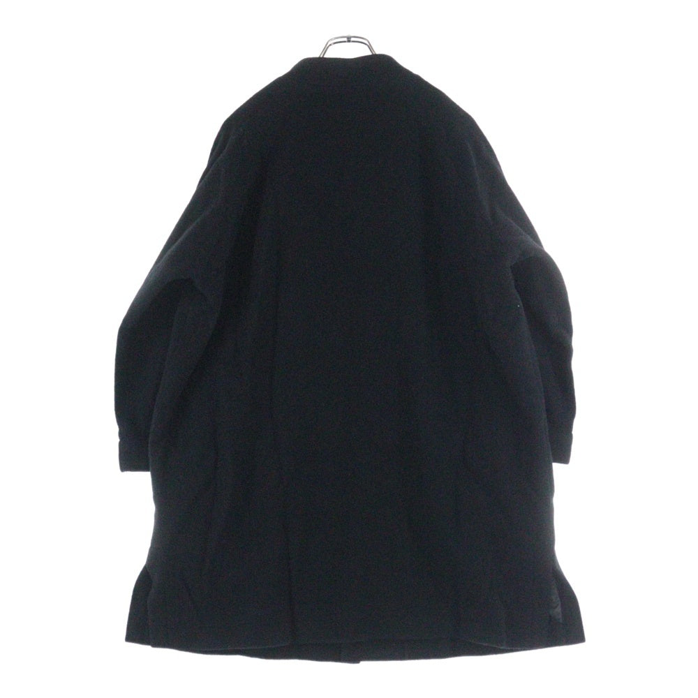 NO BRAND(ノーブランド) MOOS FOO ノーカラーコート ブラック レディース