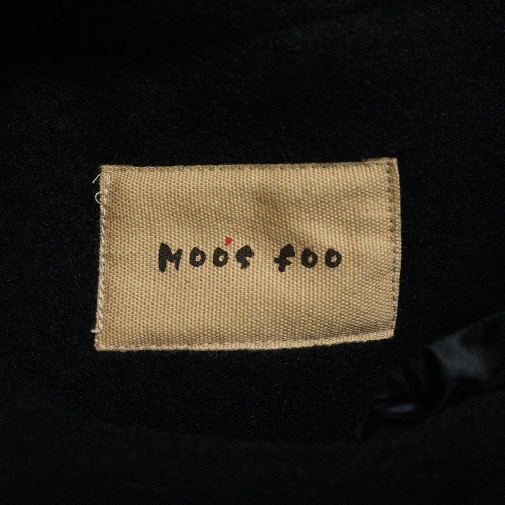 NO BRAND(ノーブランド) MOOS FOO ノーカラーコート ブラック レディース