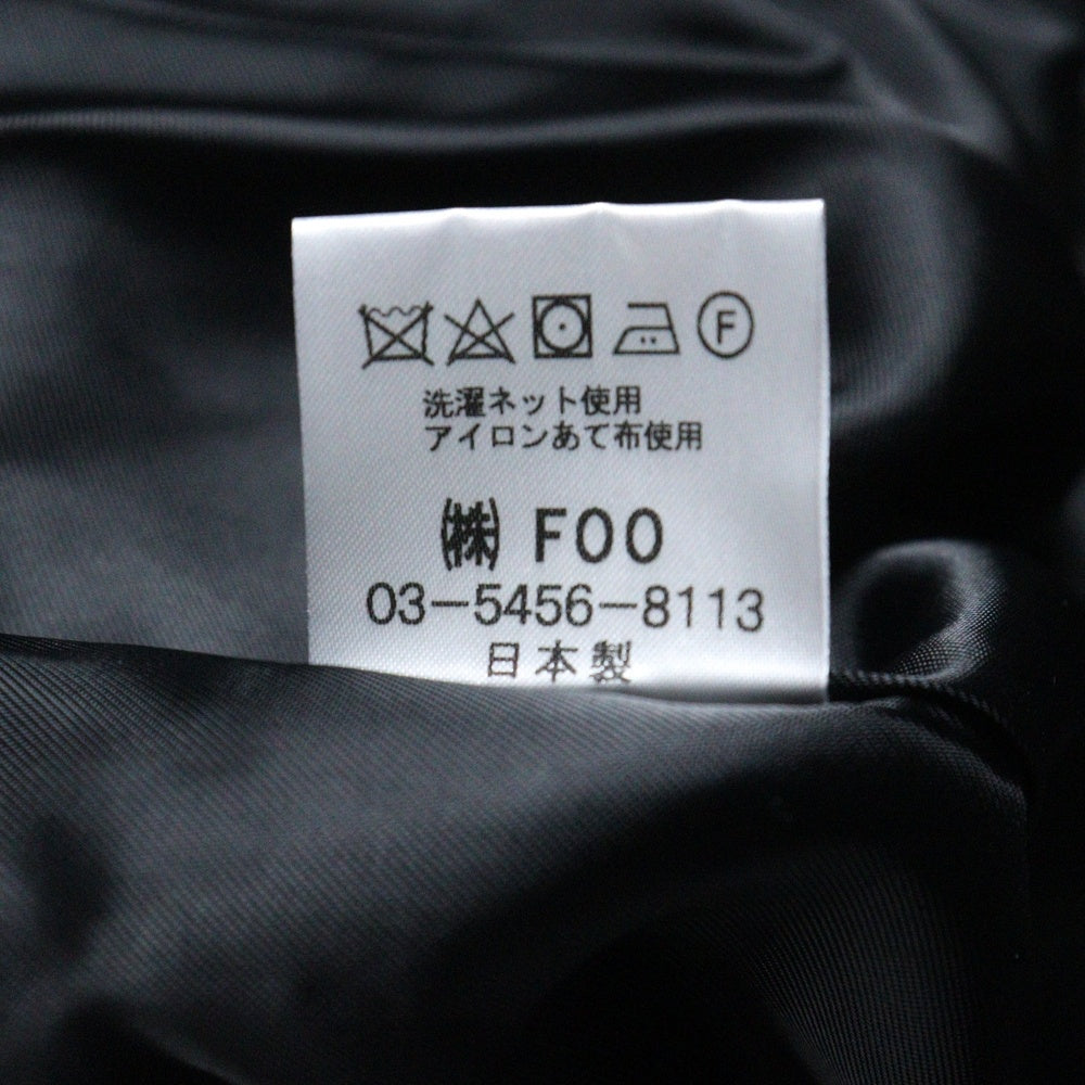 NO BRAND(ノーブランド) MOOS FOO ノーカラーコート ブラック レディース