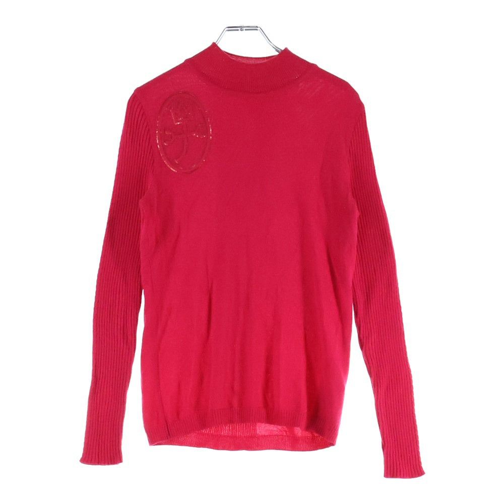 CASTELBAJAC(カステルバジャック) ビーズロゴ ニットセーター レッド レディース