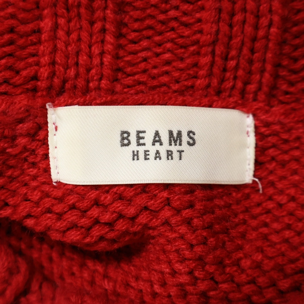 BEAMS HEART(ビームス ハート) 43-15-0785-213 ハイネック ニットセーター レッド
