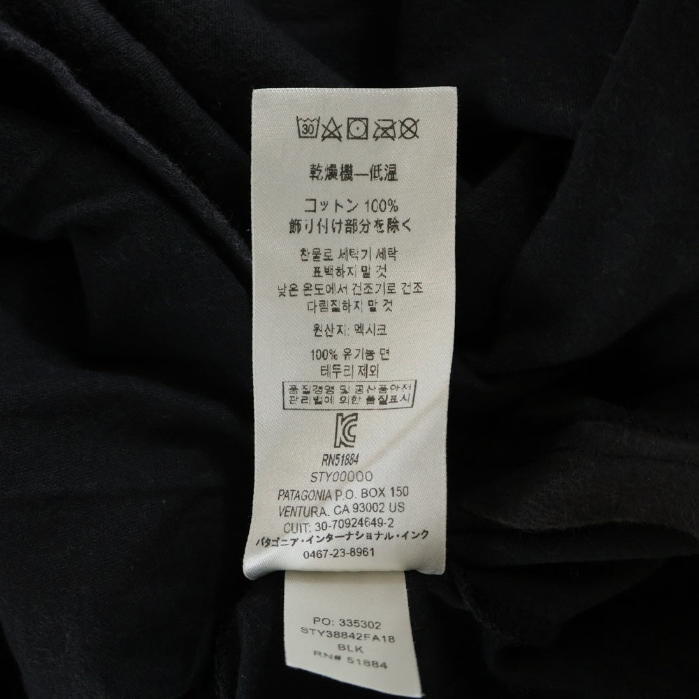 PATAGONIA(パタゴニア) STY38842FA18 ロゴプリント 半袖Tシャツ ブラック