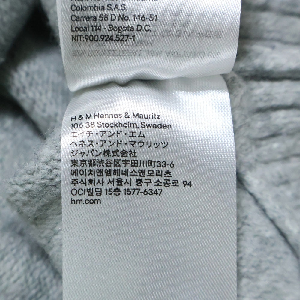 H&M(エイチアンドエム) PRINGLE OF SCOTLAND ウールニット プルオーバーパーカー グレー