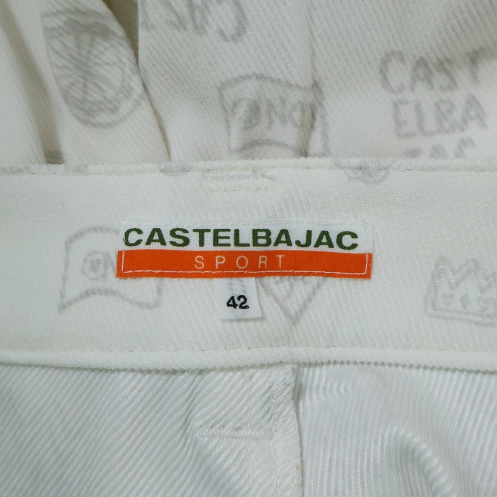 CASTELBAJAC(カステルバジャック) 総柄パンツ ホワイト 24250-209