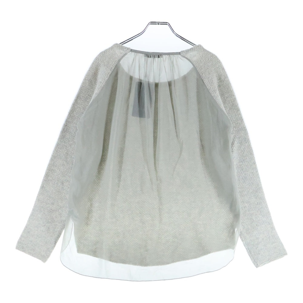 ZARA(ザラ) KNIT バックシアー ニットセーター グレー レディース