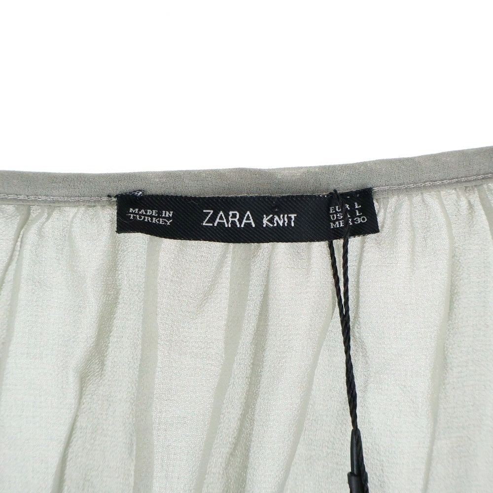 ZARA(ザラ) KNIT バックシアー ニットセーター グレー レディース