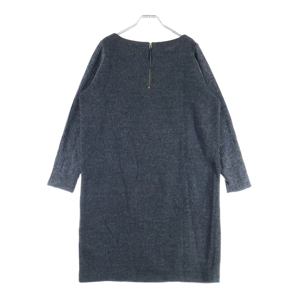 BEAMS HEART(ビームス ハート) 43-26-1288-213 ポリレーヨン ニットワンピース ダークグレー レディース