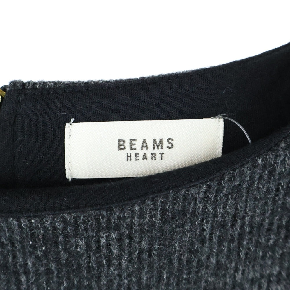 BEAMS HEART(ビームス ハート) 43-26-1288-213 ポリレーヨン ニットワンピース ダークグレー レディース