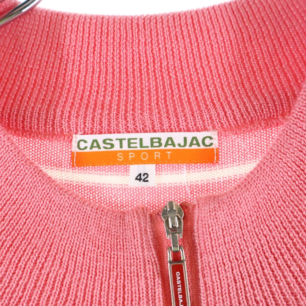 CASTELBAJAC(カステルバジャック) 24480-401 ハーフジップ ニットワンピース ピンク レディース