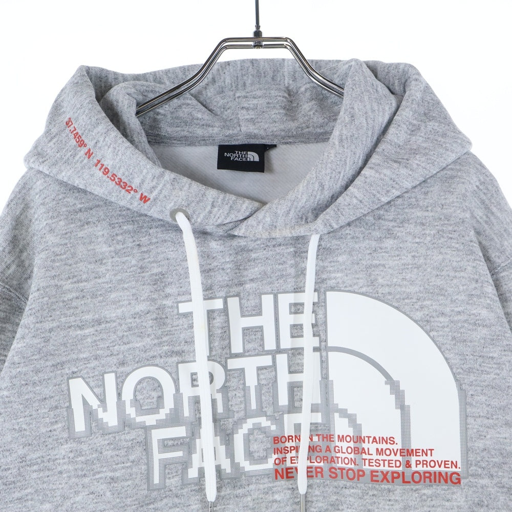 THE NORTH FACE(ザノースフェイス) NT62136 FRONT HALF DOME HOODIE ロゴプリント スウェット プルオーバーパーカー グレー