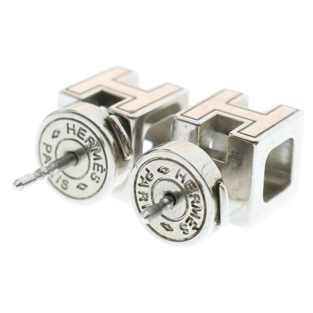 HERMES(エルメス) Hキューブ カージュドアッシュ ピアス シルバー/イエロー 604505FP