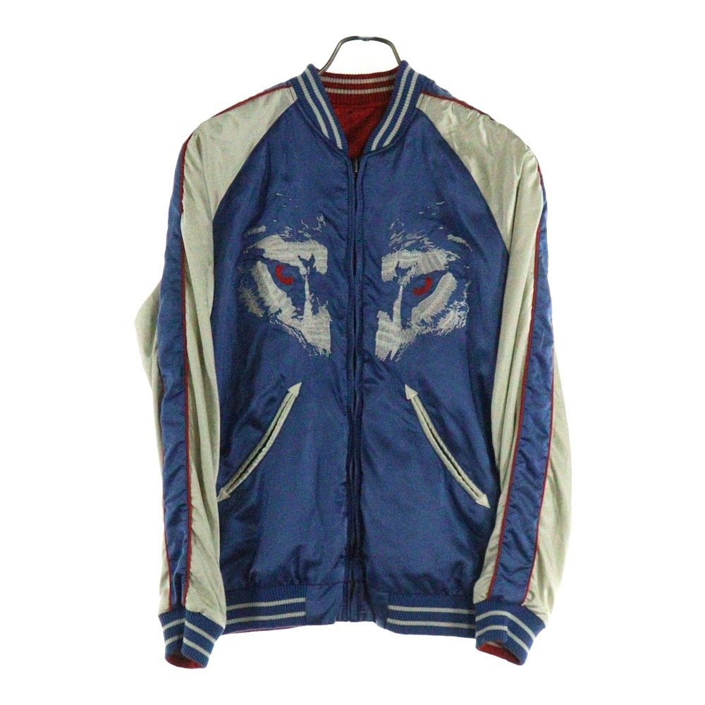 DIESEL(ディーゼル) RICAMO BORDADO 1978 リバーシブル ウルフエンブロイダリー スカジャン ジャケット ブルー/レッド