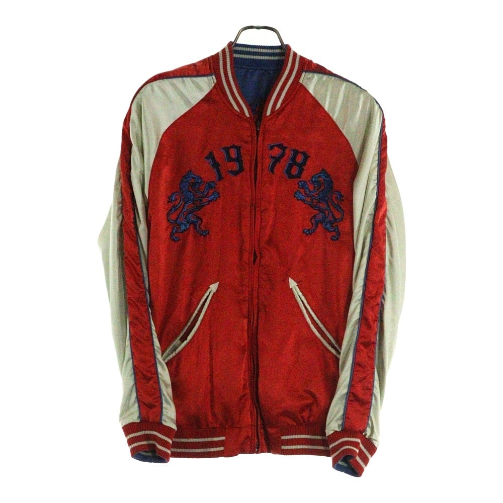 DIESEL(ディーゼル) RICAMO BORDADO 1978 リバーシブル ウルフエンブロイダリー スカジャン ジャケット ブルー/レッド