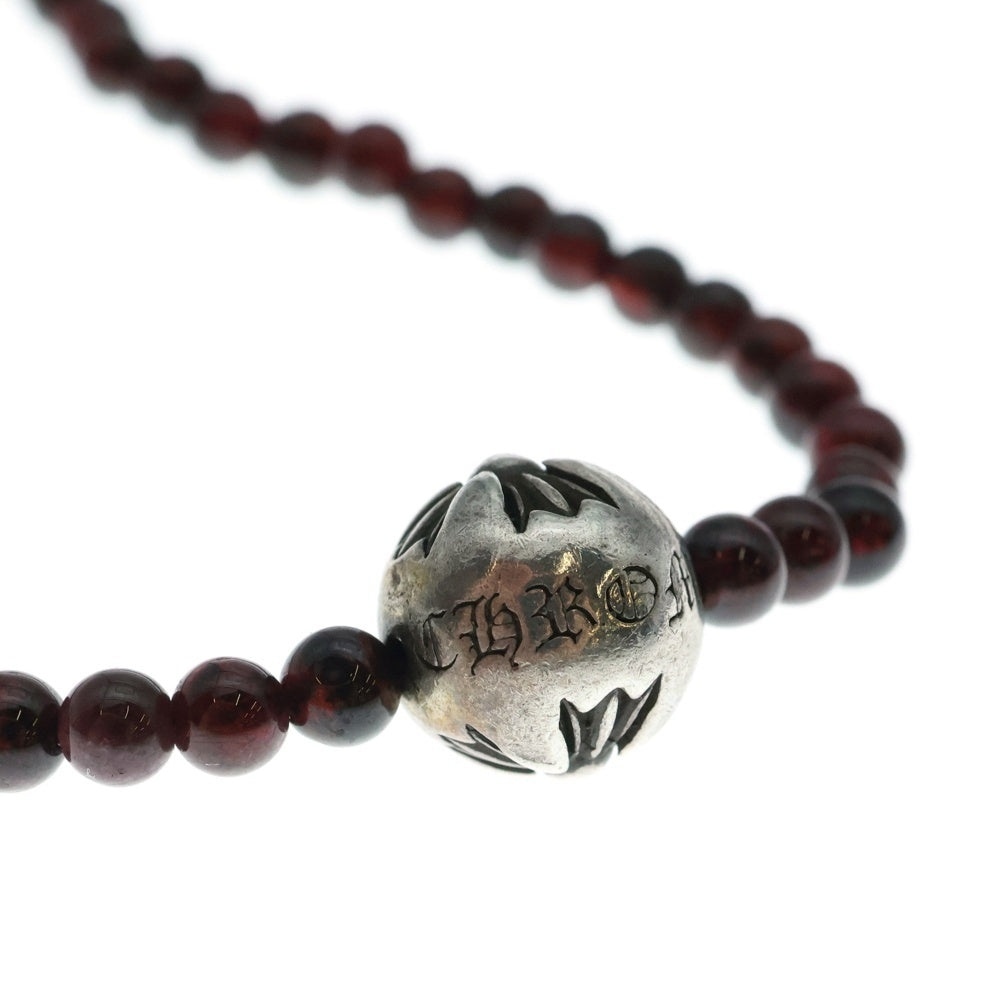 CHROME HEARTS(クロムハーツ) BEAD ビーズ ターコイズ クロスボールネックレス ブラウン