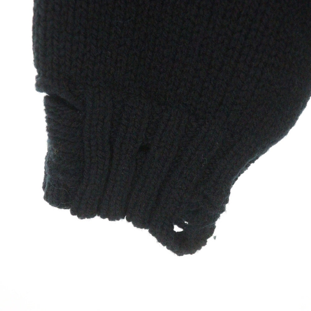 MM6 Maison Margiela(エムエムシックスメゾンマルジェラ) MM LOST MY PET CARDIGAN ウールジャガード ニットカーディガン ブラック/グリーン S62HP0023