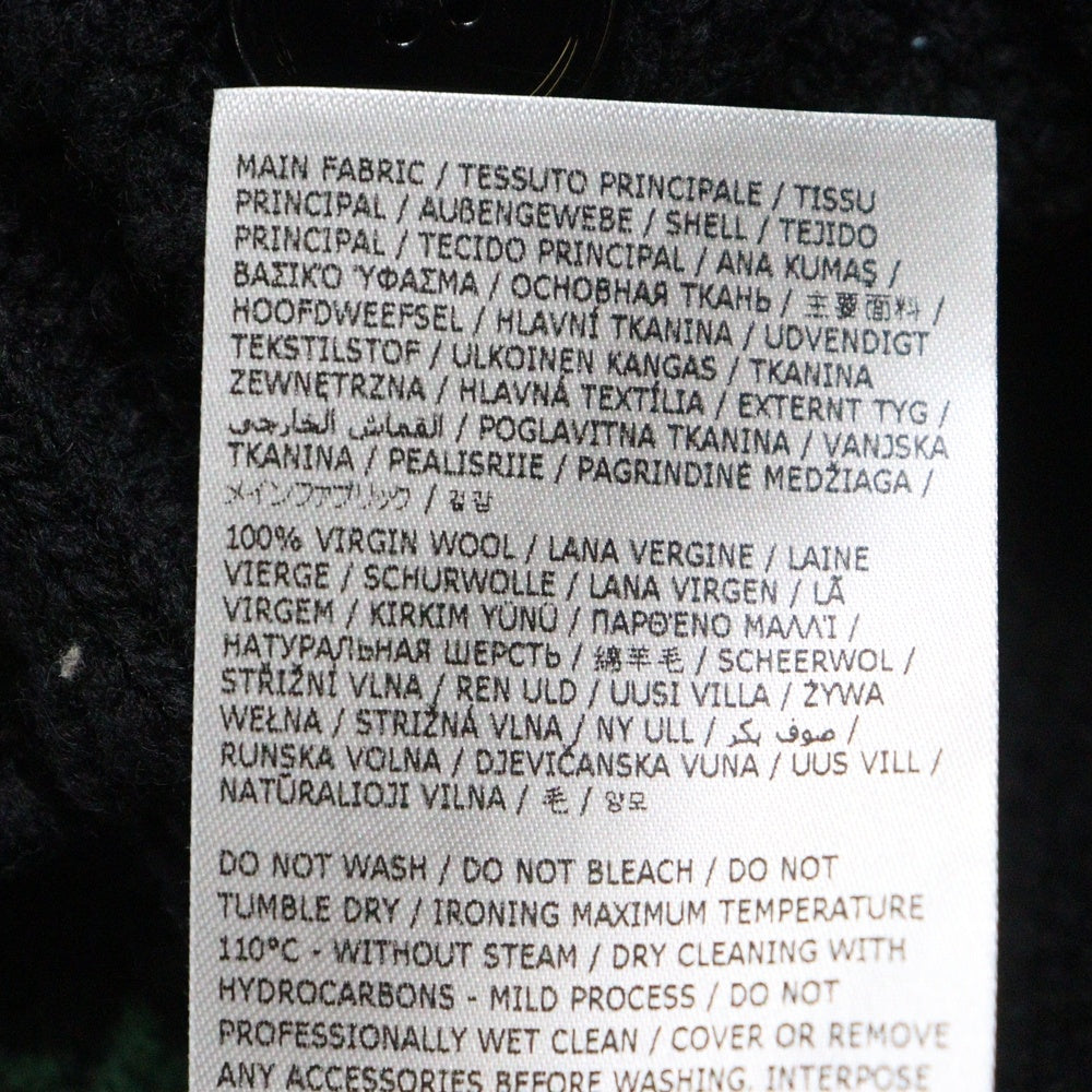 MM6 Maison Margiela(エムエムシックスメゾンマルジェラ) MM LOST MY PET CARDIGAN ウールジャガード ニットカーディガン ブラック/グリーン S62HP0023
