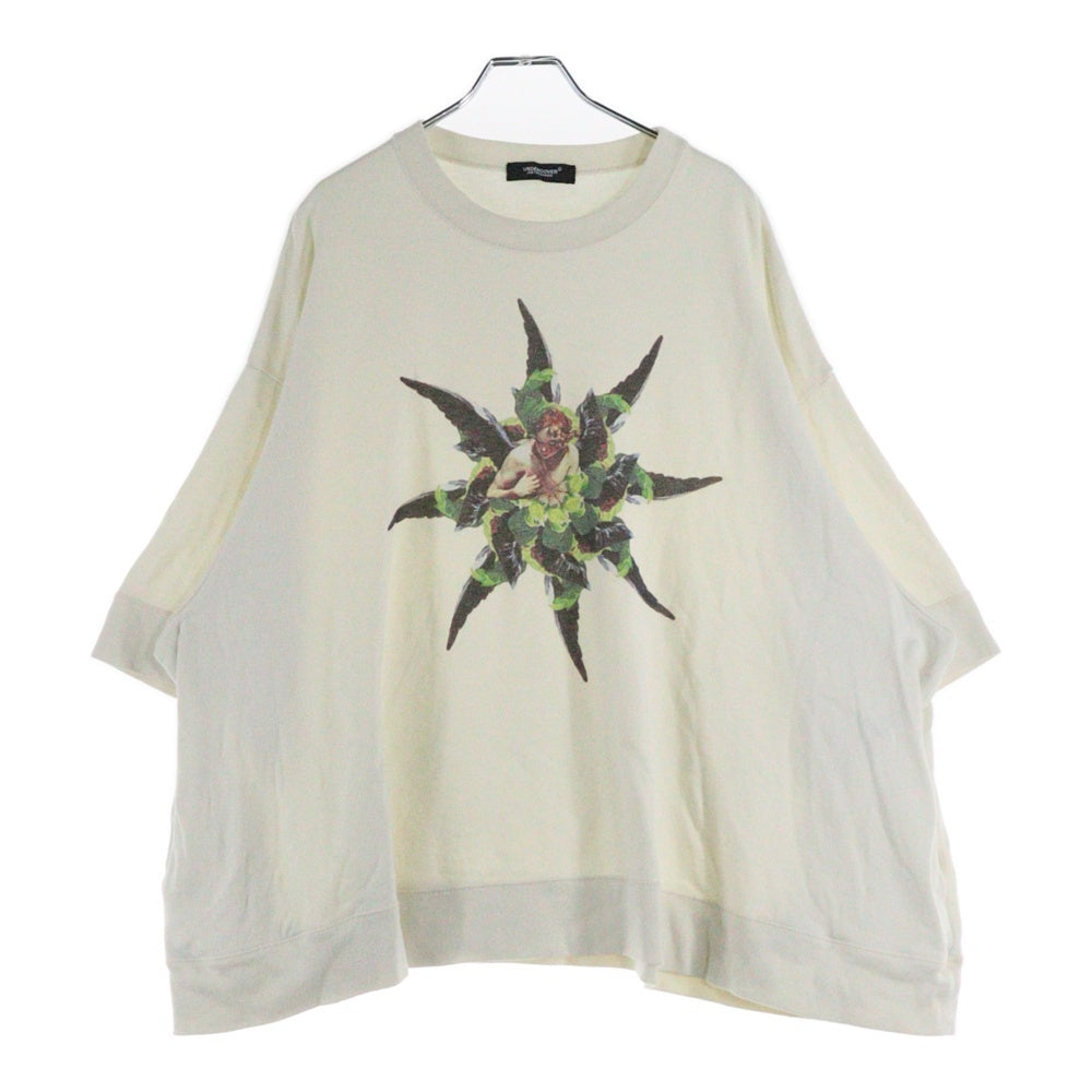 UNDERCOVER(アンダーカバー) グラフィックプリント オーバーサイズ クルーネック 半袖スウェット トレーナー アイボリー UC1B1893-1