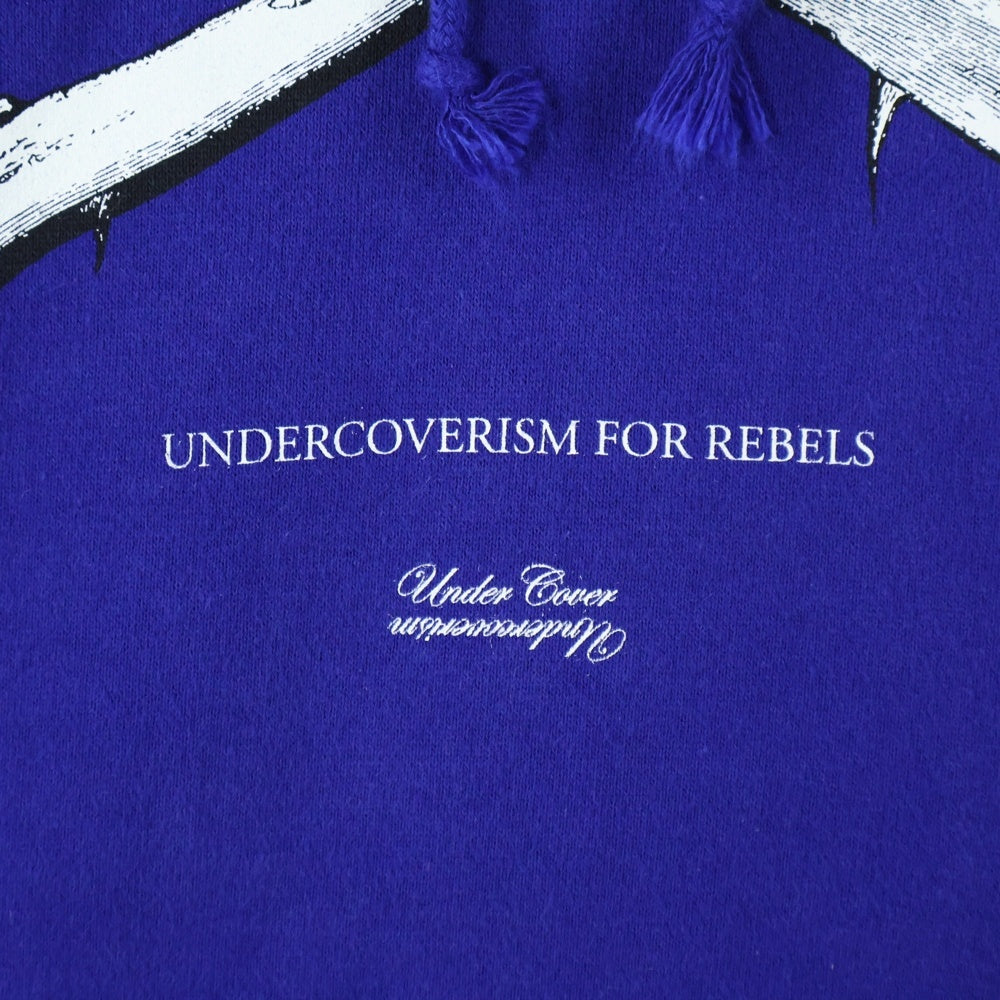 UNDERCOVER(アンダーカバー) 21AW HOODIE Cross thorn born クロス ソーン ボーン スウェット プルオーバーパーカー ブルー UC2A4894-4
