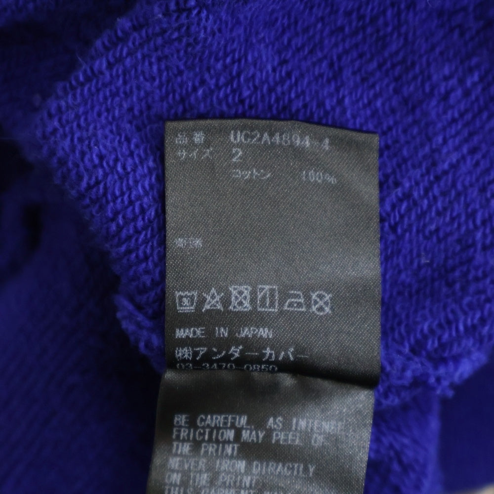 UNDERCOVER(アンダーカバー) 21AW HOODIE Cross thorn born クロス ソーン ボーン スウェット プルオーバーパーカー ブルー UC2A4894-4