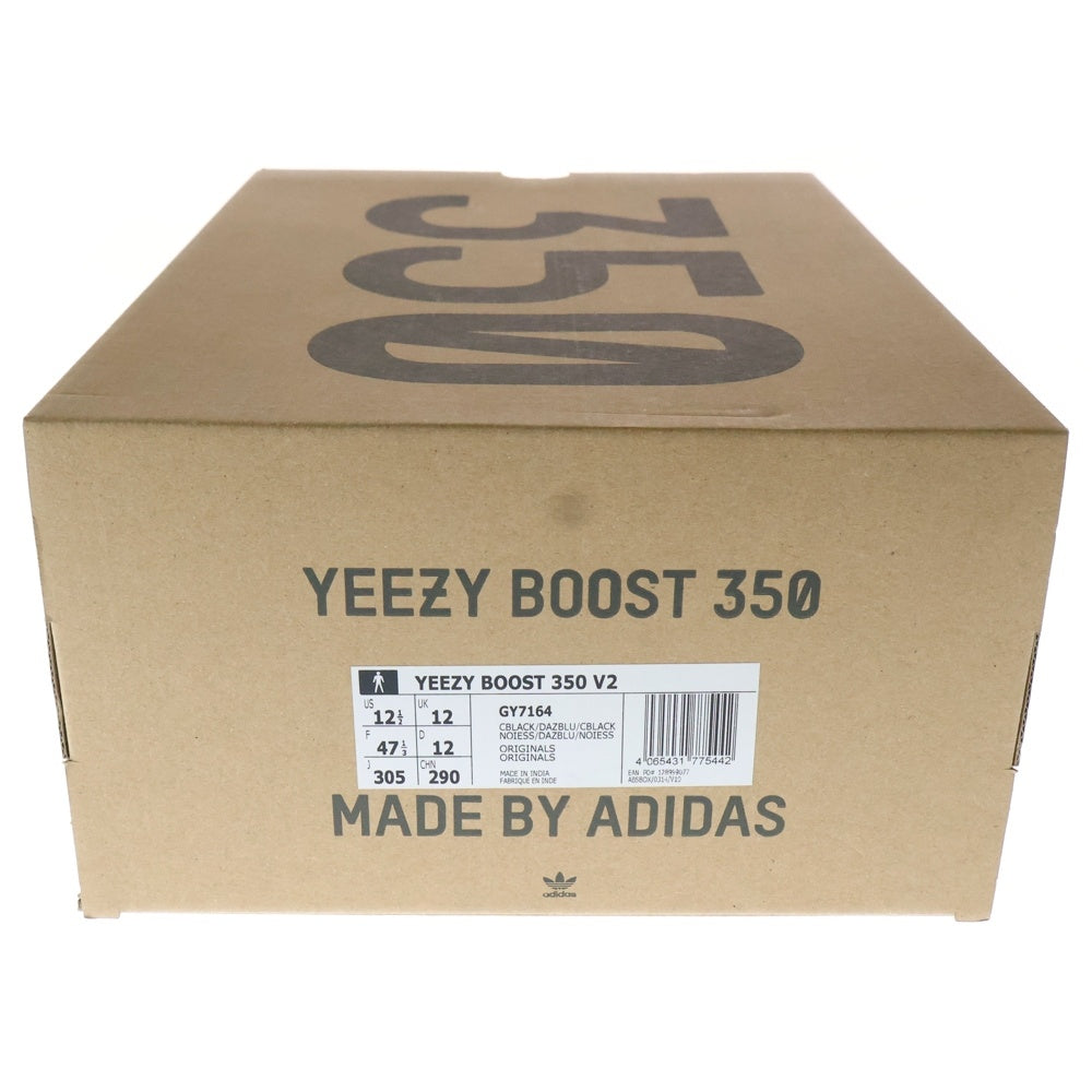 adidas(アディダス) YEEZY BOOST 350 V2 DAZZLING BLUE イージー ブースト ブイツー ダズリングブルー ローカットスニーカー ブラック/ブルー US12.5/30.5cm GY7164