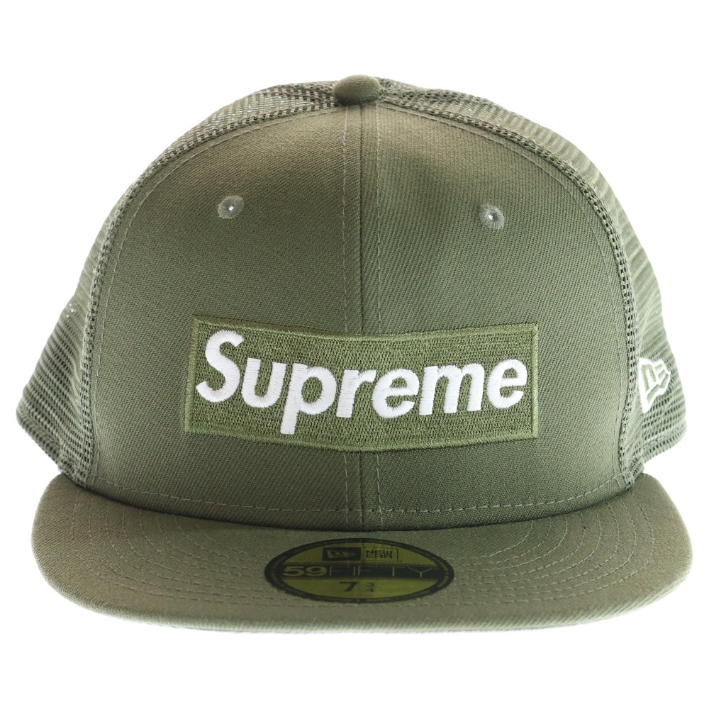 SUPREME(シュプリーム) 23SS × NEW ERA Box Logo Mesh Cap ボックス ロゴ メッシュ キャップ 帽子 カーキ