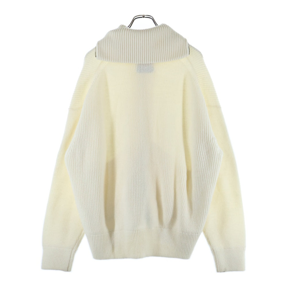 MAISON SPECIAL(メゾンスペシャル ) タートルネック ダブルジップアップニット セーター ホワイト 11222361312