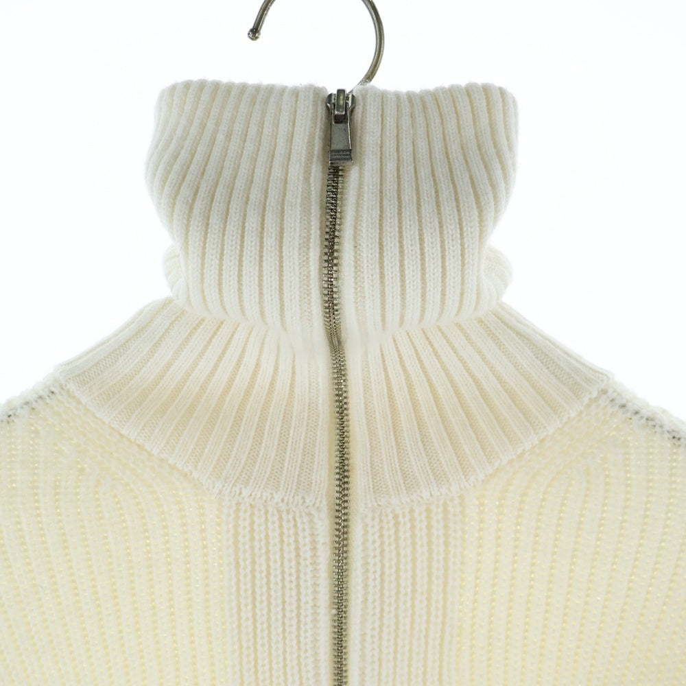 MAISON SPECIAL(メゾンスペシャル ) タートルネック ダブルジップアップニット セーター ホワイト 11222361312