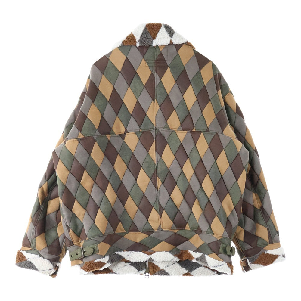 McGREGOR(マクレガー) 23AW ×久遠 ×hxcyyd フェイクレザー パッチワーク ジップアップ ジャケット マルチ 1051398700006
