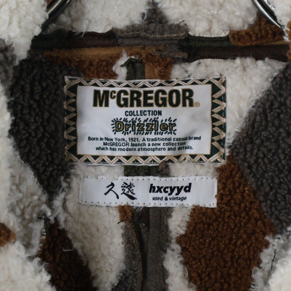 McGREGOR(マクレガー) 23AW ×久遠 ×hxcyyd フェイクレザー パッチワーク ジップアップ ジャケット マルチ 1051398700006