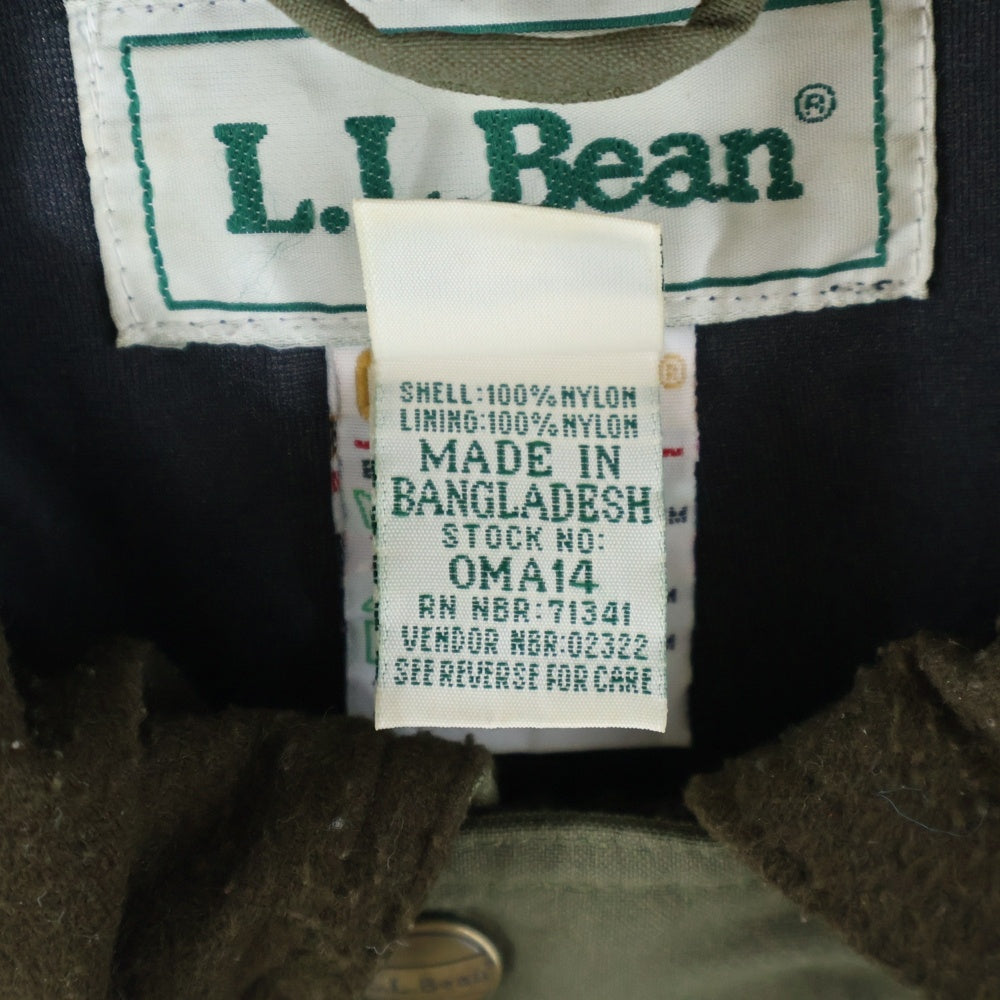 L.L.Bean(エルエルビーン) 90S VINTAGE GORE-TEX ヴィンテージ バングラデシュ製 ゴアテックス ナイロン ハンティングジャケット カーキ OMA14