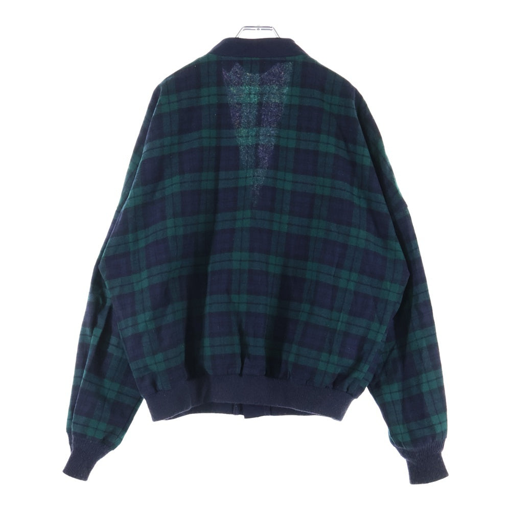 PENDLETON(ペンドルトン) 70-80S VINTAGE ヴィンテージ USA製 三角タグ ブラックウォッチ ウール カーディガン グリーン/ブラック