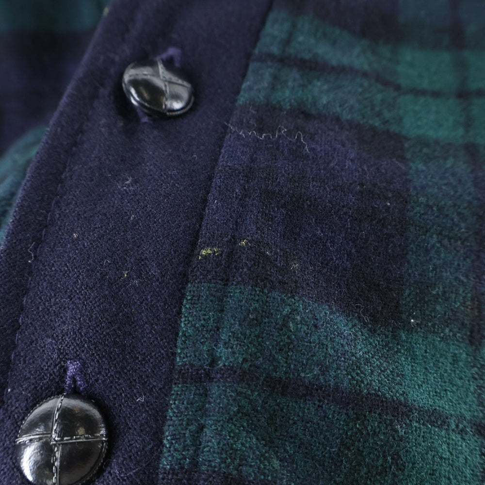 PENDLETON(ペンドルトン) 70-80S VINTAGE ヴィンテージ USA製 三角タグ ブラックウォッチ ウール カーディガン グリーン/ブラック