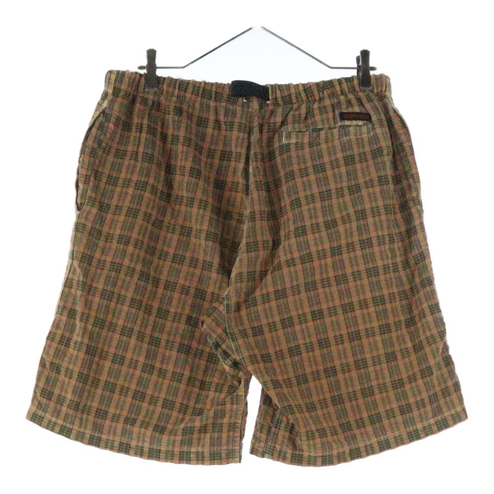 GRAMICCI(グラミチ) 90S VINTAGE ヴィンテージ USA製 チェック柄 クライミングショーツ ハーフパンツ オレンジ