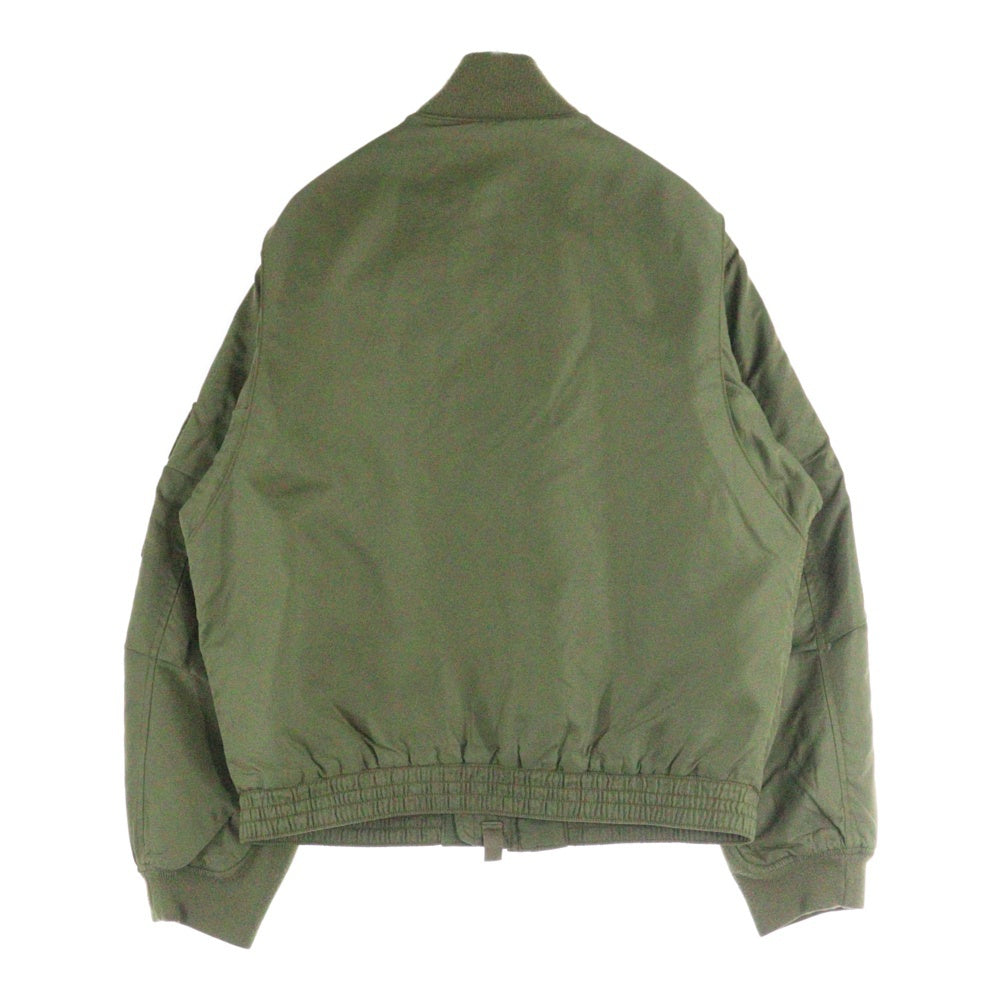 POLO JEANS(ポロ ジーンズ) ナイロン ミリタリー フライトジャケット ブルゾン カーキ PRL-067-PJC096