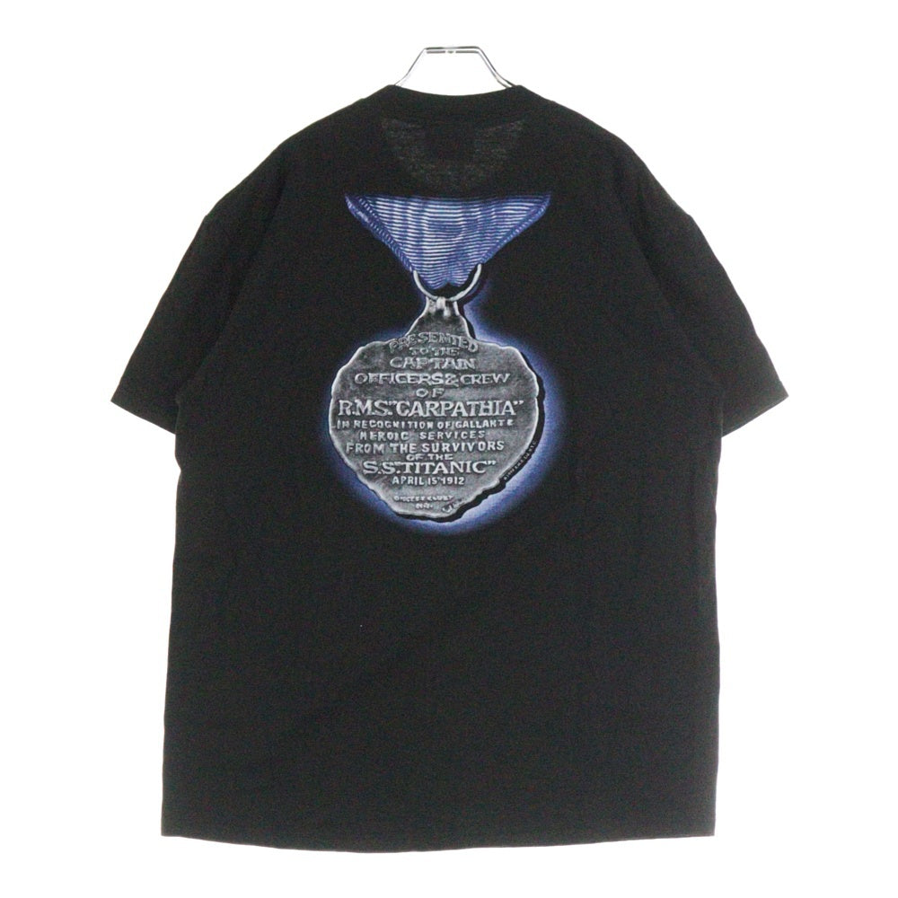 LEE(リー) USA製 両面プリント コットン クルーネック 半袖Tシャツ カットソー ブラック