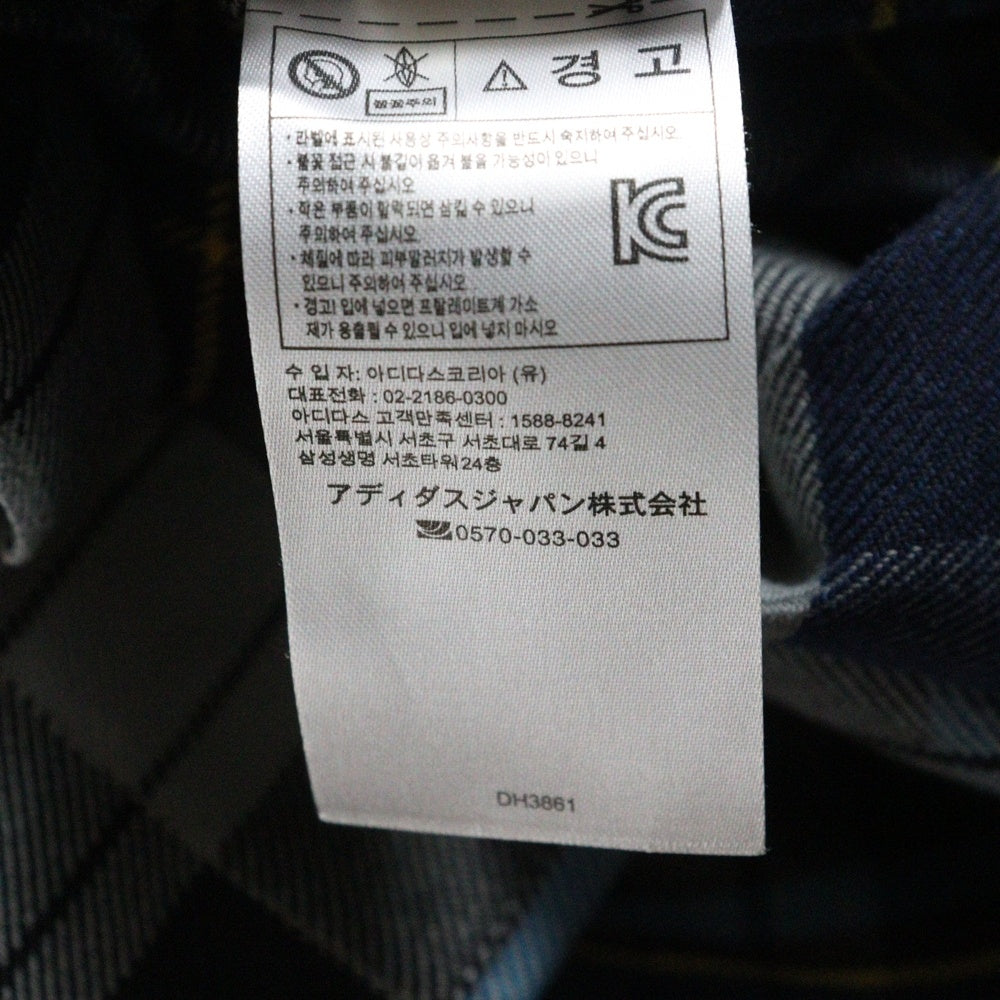 adidas(アディダス) チェック柄 長袖シャツ ロングスリーブ グレー DH3861