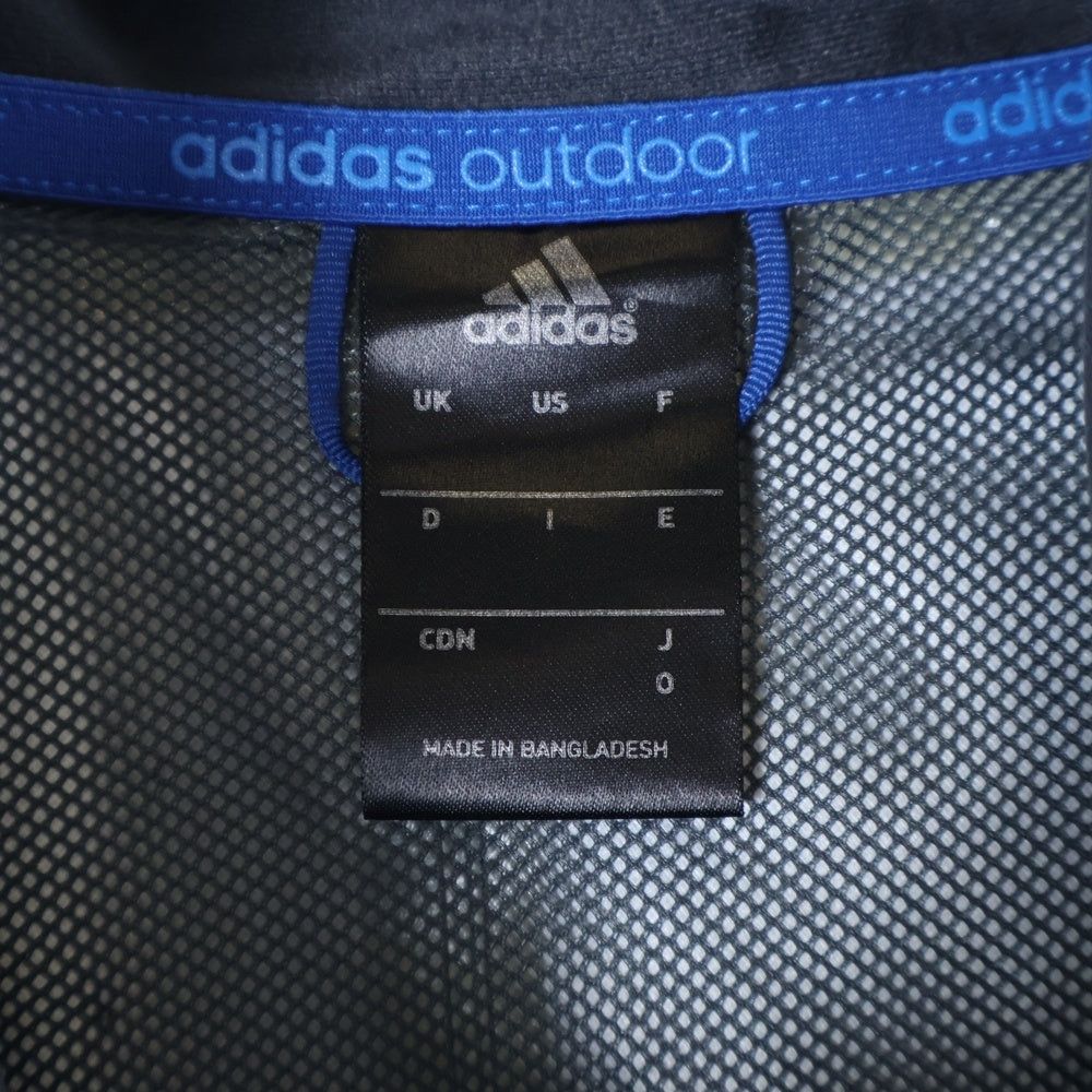 adidas(アディダス) ロゴプリント ジップアップ フーデッドマウンテンパーカー ブルー AO2073