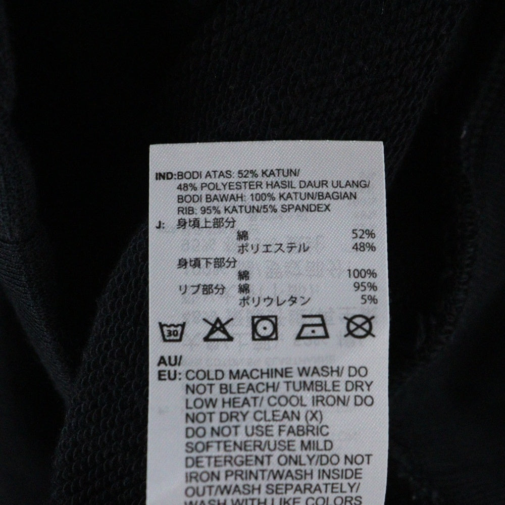 adidas(アディダス) ロゴワッペン付き サイドライン プルオーバースウェットトレーナー ブラック FM3856