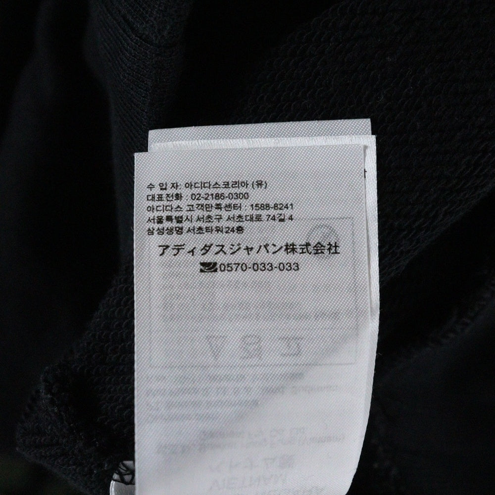 adidas(アディダス) ロゴワッペン付き サイドライン プルオーバースウェットトレーナー ブラック FM3856