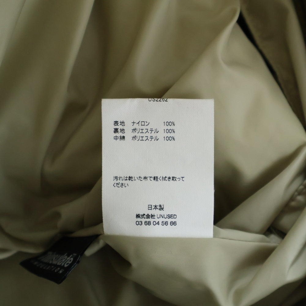 UNUSED(アンユーズド) 22AW QUILTING COAT キルティングミリタリーコート カーキ US2262
