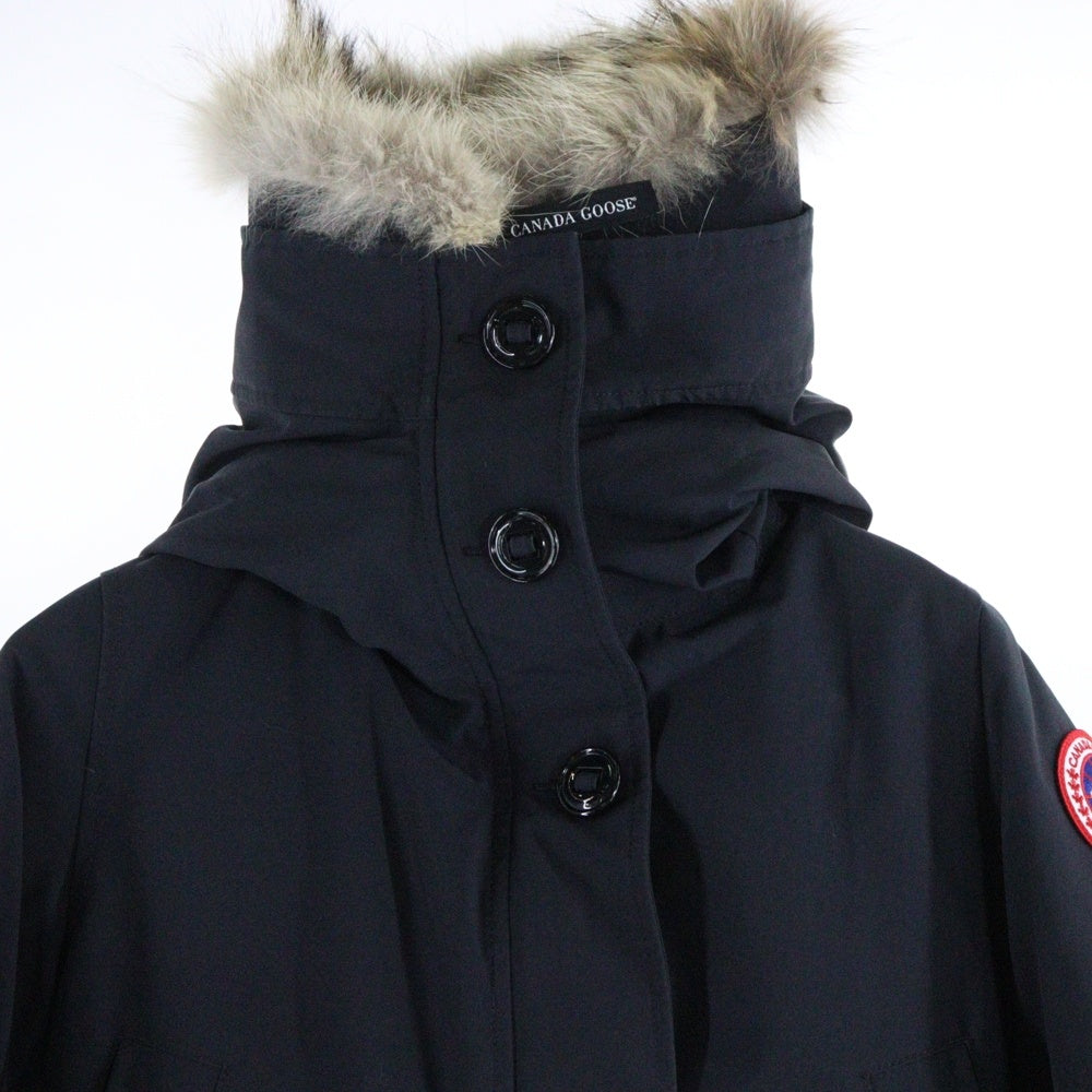 CANADA GOOSE(カナダグース) BRONTE PARKA ブロンテ パーカー フーデッドジップアップファーダウンジャケット ブラック レディース 2603JL