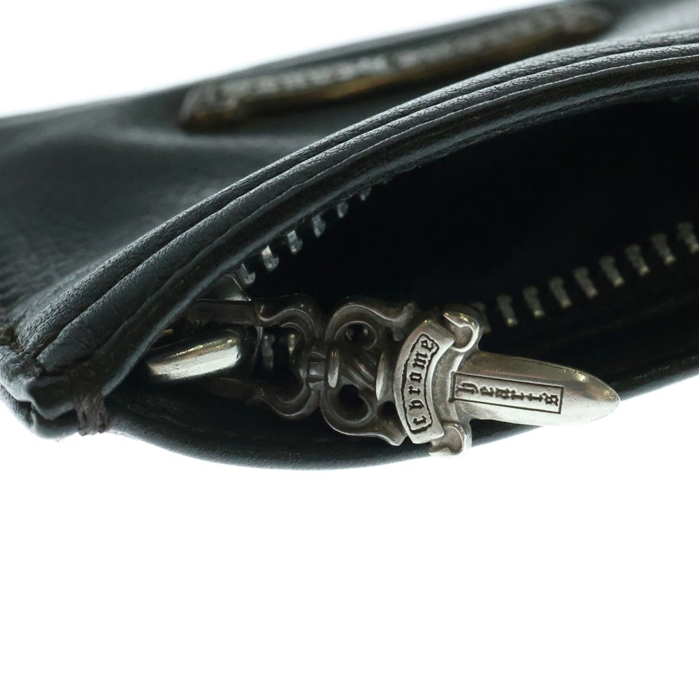 CHROME HEARTS(クロムハーツ) ZPR CHNG PURSE2 チェンジパース #2ダガージップコインケース レザー ブラック