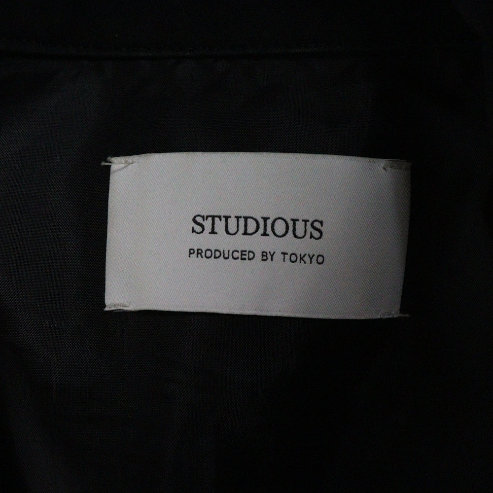 STUDIOUS(ステュディオス) STUDIOUS(ステュディオス)スナップボタン 半袖オープンシャツ ブラック 109301001