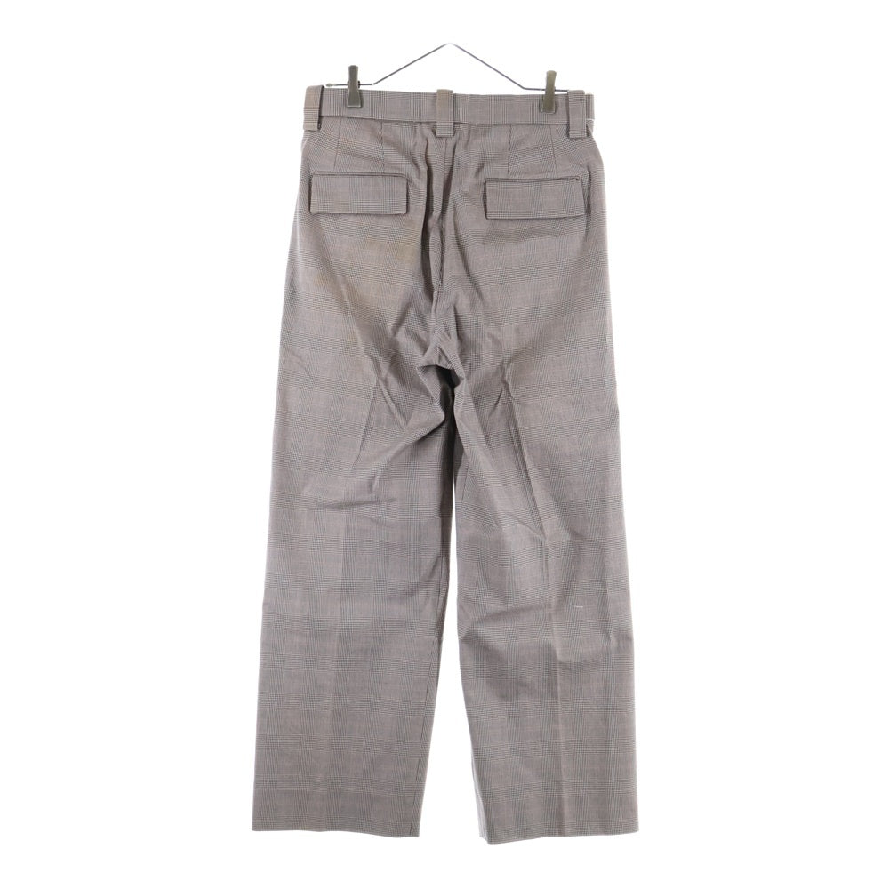 YOAK(ヨーク) 20SS 1TUCK EASY TAPERED PANTS ワンタック イージー チェックテックパンツ ブラウン YK20SS0123P