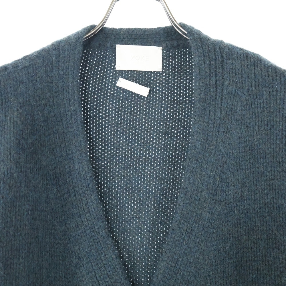 YOAK(ヨーク) 21AW CONNECTING CARDIGAN コネクティング Vネック カーディガン YK21AW0295S ブルー