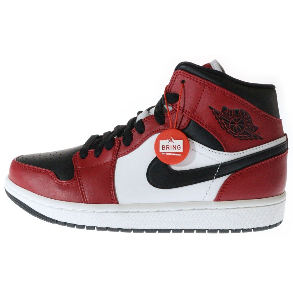 NIKE(ナイキ) AIR JORDAN 1 MID CHICAGO BLACK TOE エアジョーダン1 シカゴ ブラック トゥ つま黒 ミッドカットスニーカー ブラック/ホワイト/レッド US9/27cm 554724-069