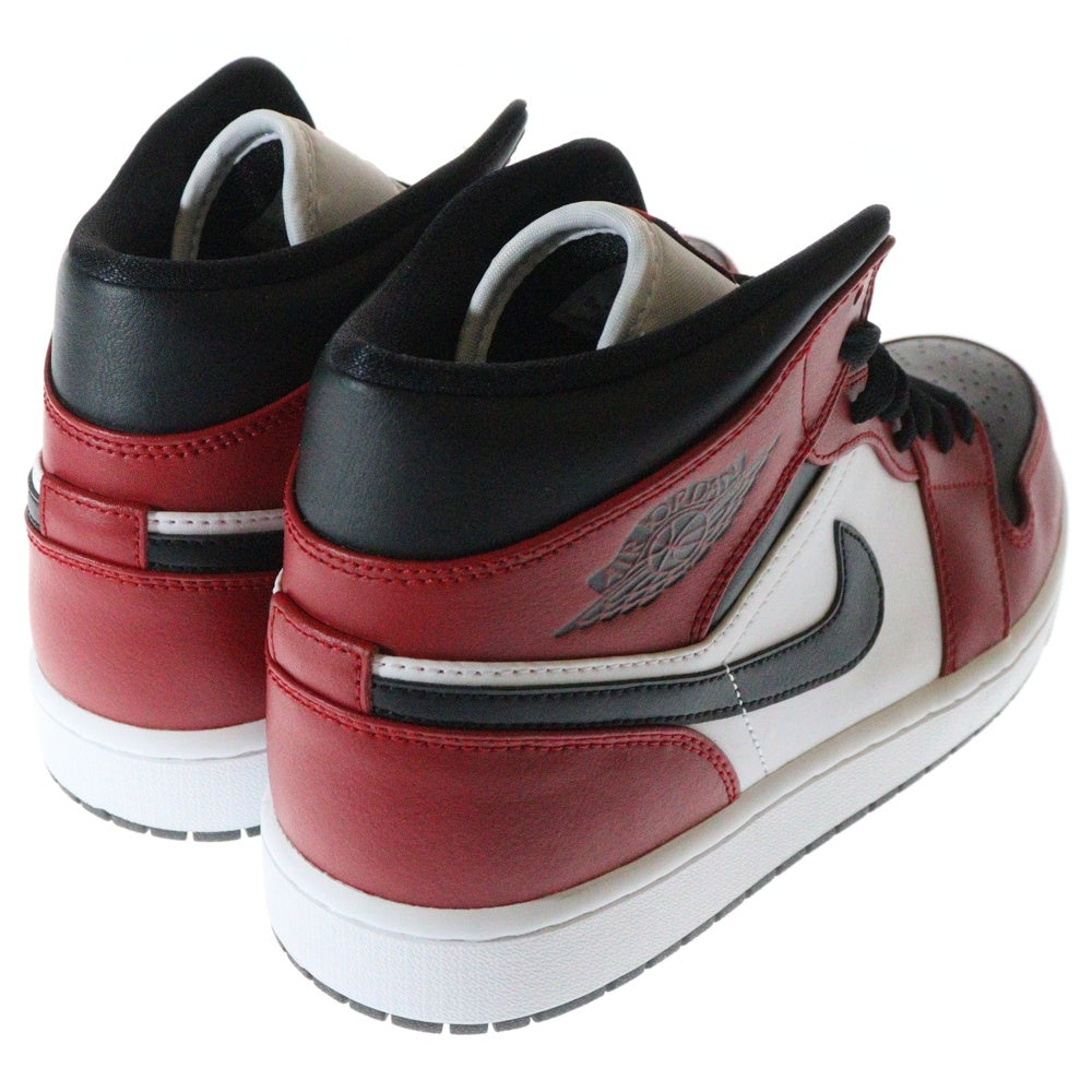 NIKE(ナイキ) AIR JORDAN 1 MID CHICAGO BLACK TOE エアジョーダン1 シカゴ ブラック トゥ つま黒 ミッドカットスニーカー ブラック/ホワイト/レッド US9/27cm 554724-069