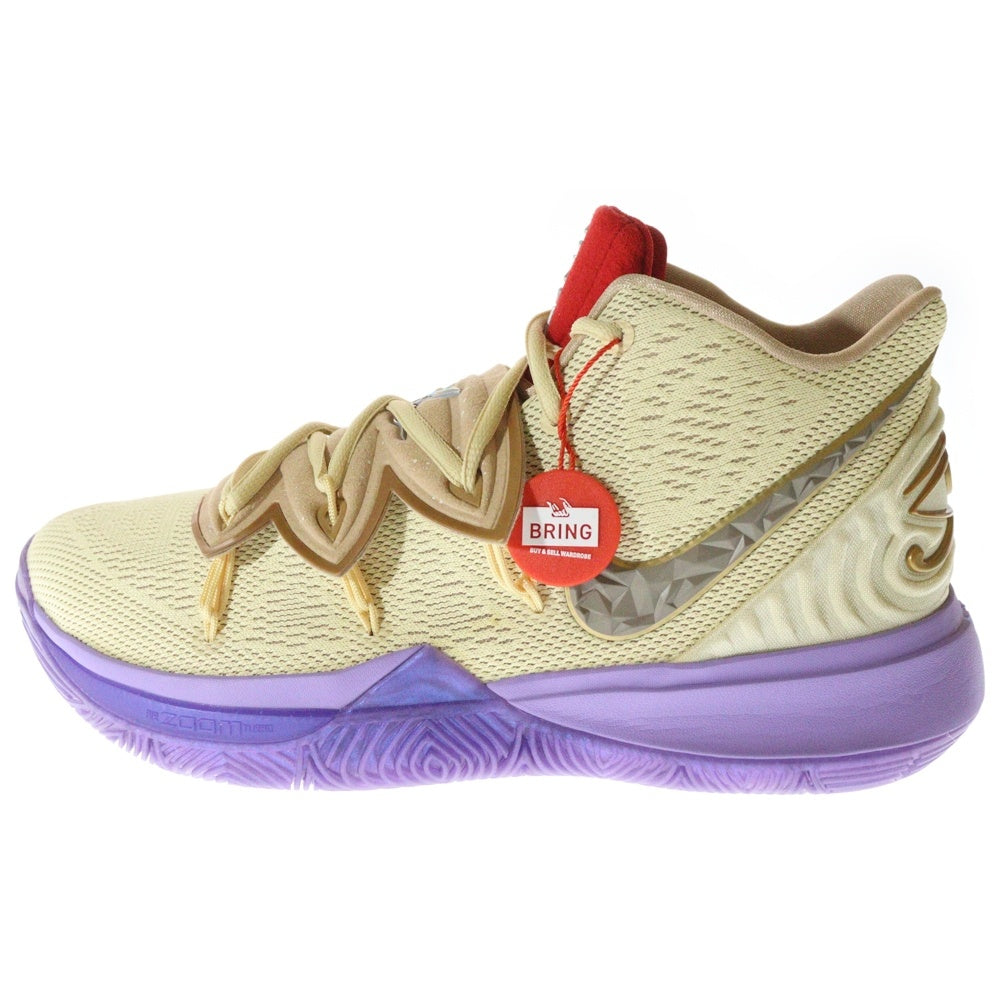 NIKE(ナイキ) ×CONCEPTS KYRIE 5 IKHET コンセプツ カイリー ミッドカットスニーカー イエロー/パープル US9/27cm CI9961-900