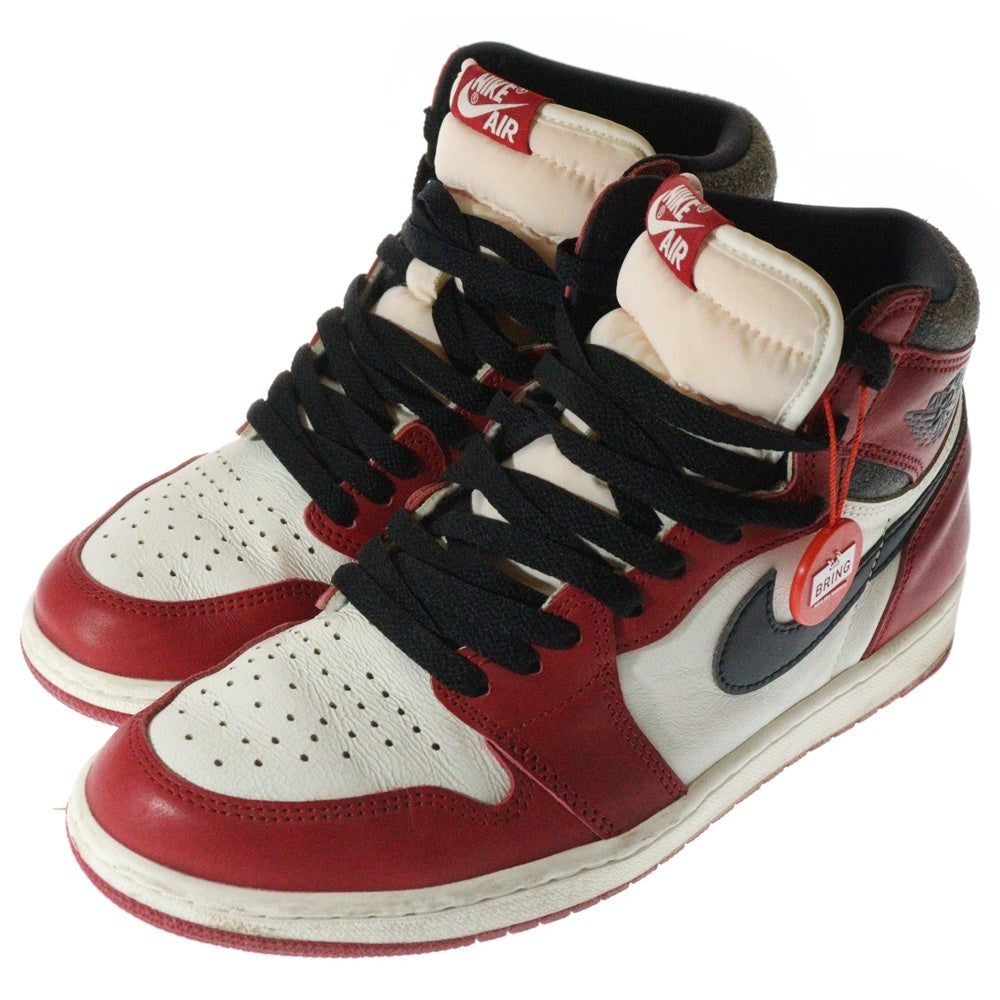 NIKE(ナイキ) AIR JORDAN 1 HIGH OG LOST & FOUND CHICAGO エアジョーダン1 OG ロスト & ファウンド シカゴ ハイカットスニーカー レッド/ホワイト US9.5/27.5cm DZ5485-612